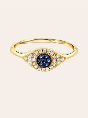 ISO Zoe Lev Diamond Evil Eye Ring